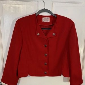 Pendleton Women’s Size 12P Red Wool Blazer Jacket